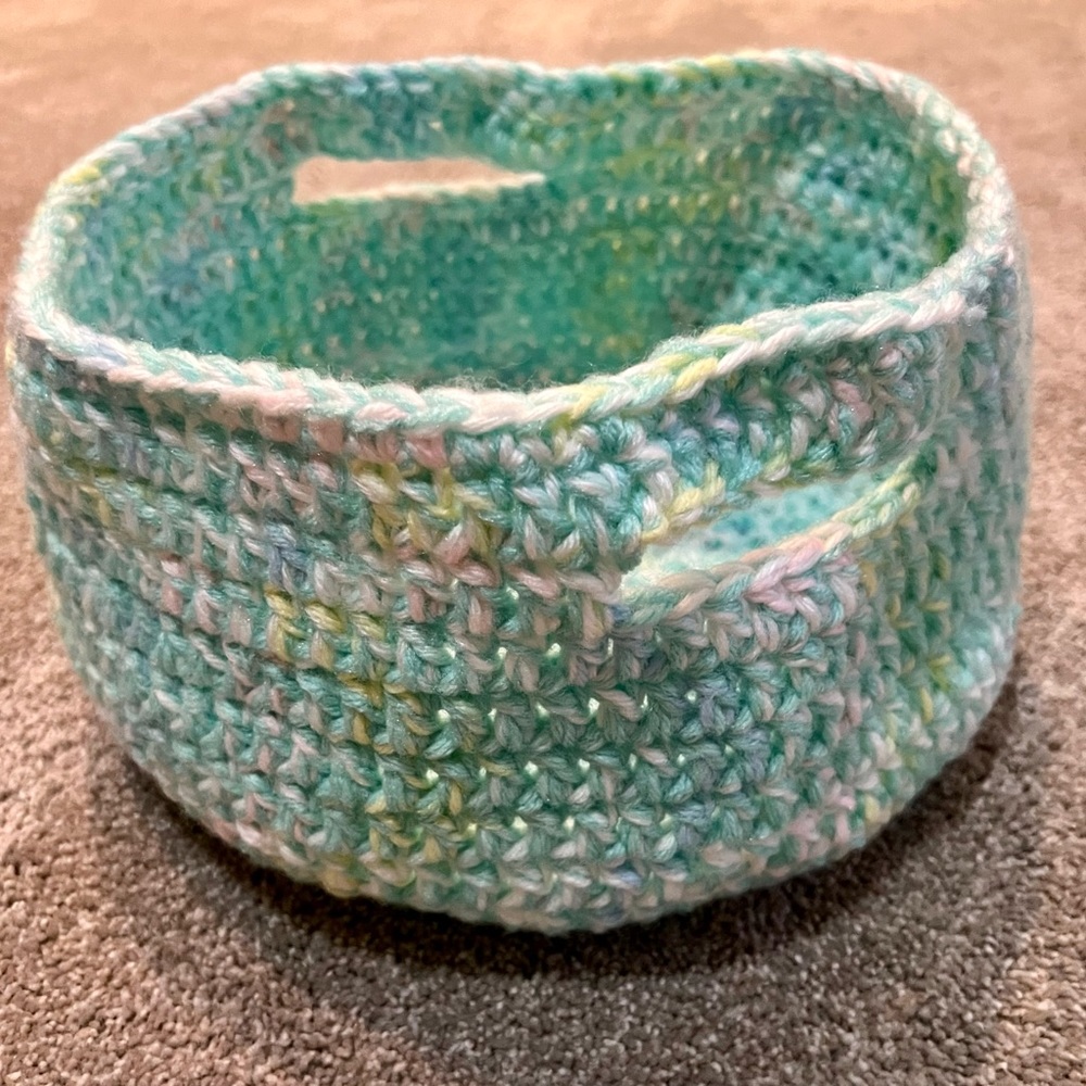 Handmade crochet basket